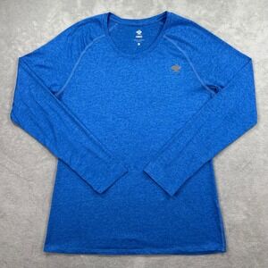 rabbit Running Shirt Womens XL Blue Heather Long Sleeve EZ Tee Performance Trail